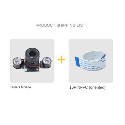 5X 5MP OV5647 Camera Module Non-Night Vision Version for Raspberry Pi 75 Degree 3.6mm Adjustable Focus 1080P HD Webcam 2