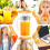 2X Mixing Pitcher for Drinks,2 Quart/64oz Plastic Water Pitcher with Lid,Easy-Mix Juice Container,Angled Plastic Blades 9