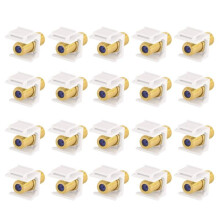 20-Pack RG6 Jack Insert, Coaxial Cable Connector F-Type RG6 Connectors for Wall Plate and Patch Panel