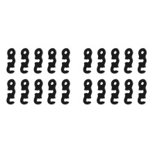 20Pcs Adjustable Camping Tent Rope Buckle S Shaped Tensioner Set Outdoor Camping Tent Fixing Accessories