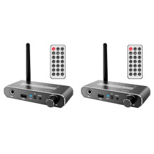 2X Wireless HIFI DAC Converter 5.2 Receiver Audio Coaxial to R/L 3.5Mm Aux Adapter with U Disk Mic