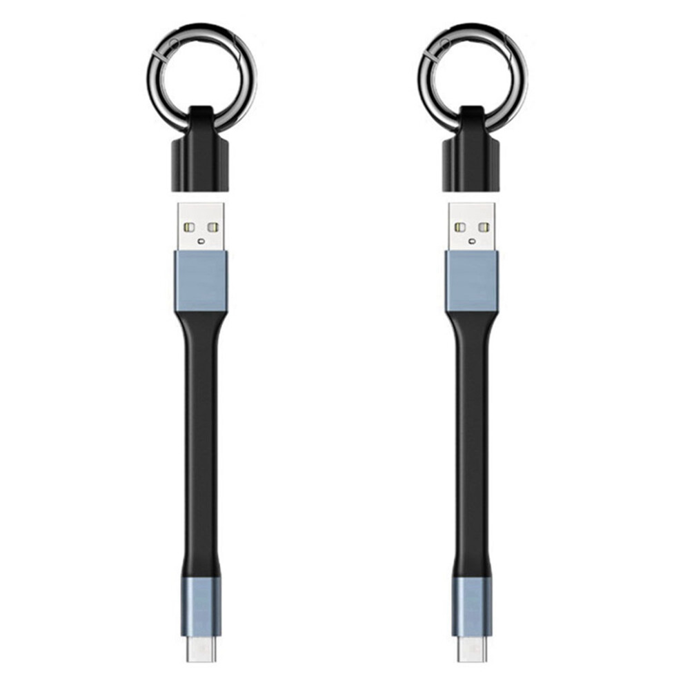 2X 3A Usb Type-C Fast Charging Data Cable Portable Keychain Qc 3.0 Usb Type C Short Cable For Type C Usb Devices,A 6031445548363
