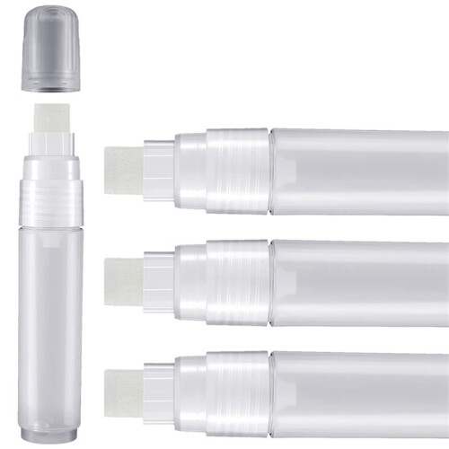 12 Pack Paint Pens 15 mm Empty Acrylic Permanent  Clear White  Pen Fine Point Empty Refillable Markers 1