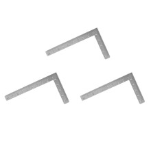 3X -Quadrat 10 X 5 cm 90-Grad-Edelstahl-Winkellineal Kleines Drehlineal Holzbearbeitung