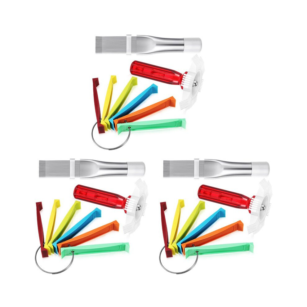 9 Pieces Air Conditioning Brush Set Includes Fcr6 Ring Fin Comb Air Conditioner Fin Cleaner Condenser Radiator Fin Comb 6034208199017