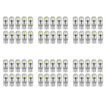 60Pcs 6000K Canbus T10 168 194 W5W Dome License Side LED Light Bulb White