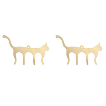 2X Metal Music Book Clip Cat-Shaped Music Sheet Music Clip Outdoor Performance, Notes, Book, Piano, Guitar (Gold)