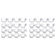 32PCS Aquatic Plant Cups, Transparent Acrylic Aquatic Plant Pot with Suction, Aquarium Decoration 2 Shapes