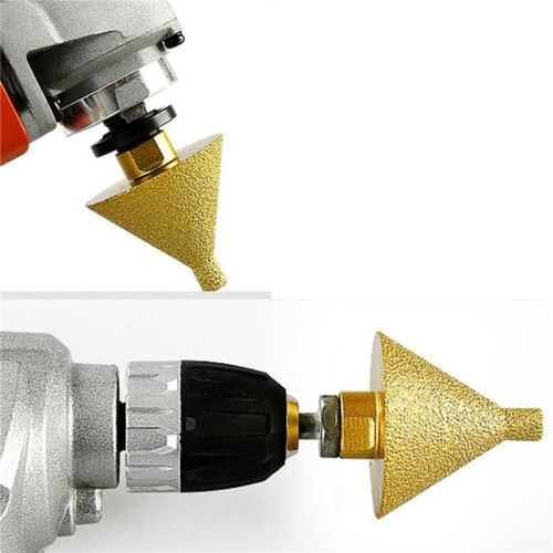 2X Diamond Beveling Chamfer Bit for Angle Grinders, 5/8In 11 Thread Countersink Drill Bits, Diamond Cone Tile Bit Small 2