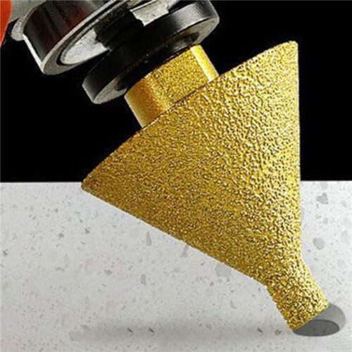 2X Diamond Beveling Chamfer Bit for Angle Grinders, 5/8In 11 Thread Countersink Drill Bits, Diamond Cone Tile Bit Small 1
