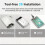 2X Caixa de Disco Rígido Externo Transparente de 2,5 Polegadas  para USB 3.1 Tipo C 4 TB Compatível com Laptop UASP  III 5