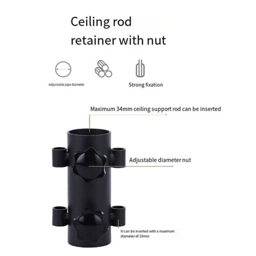 4PCS Awning Pole Fixing Tube Ground Bracket Windproof Adjustable Tent Canopy Support Rod Fixer 1