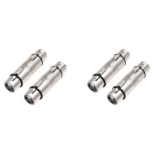 4 Pack XLR Female to Female, 3 Pin XLR Female to 3 Pin XLR Female Gender Changer Connector for Microphone,Stereo,Mixerr