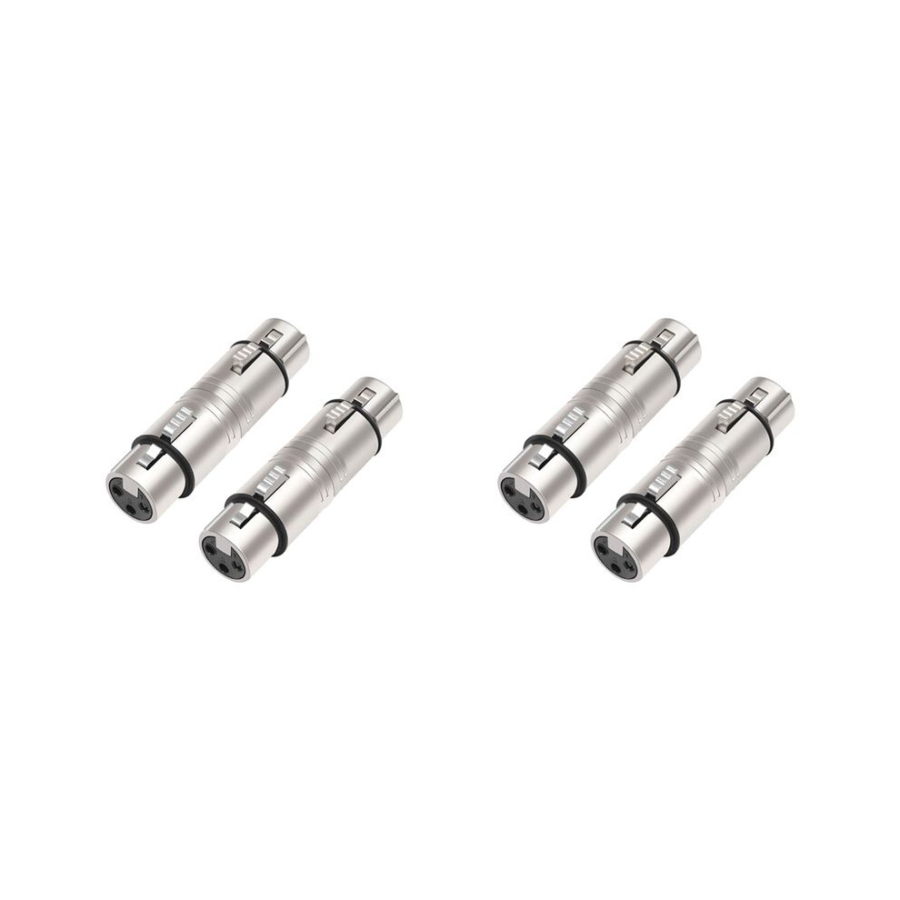 4 Pack Xlr Female To Female, 3 Pin Xlr Female To 3 Pin Xlr Female Gender Changer Connector For Microphone,Stereo,Mixerr 6031252881509