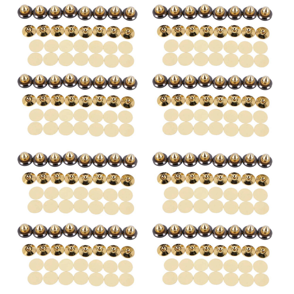 64 Set -Plated Speaker Spikes, Speaker Stands Cd Audio Subwoofer Amplifier Turntable Isolation Feet Golden 6032447381217
