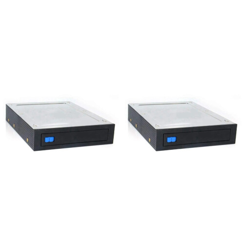 2X Baia de Disquete Interna de 2,5 A 3,5 Polegadas  III Rack Móvel Sem Bandeja de 6 Gbps para Painel Traseiro de Disco Rígido SSD de 2,5 Polegadas