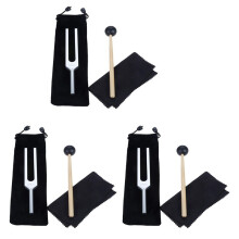 3X 528 Hz Tuning Fork, Silver Solfeggio Tuning Forks 528 Hz for Musical Instrument, Meditation, Relaxation