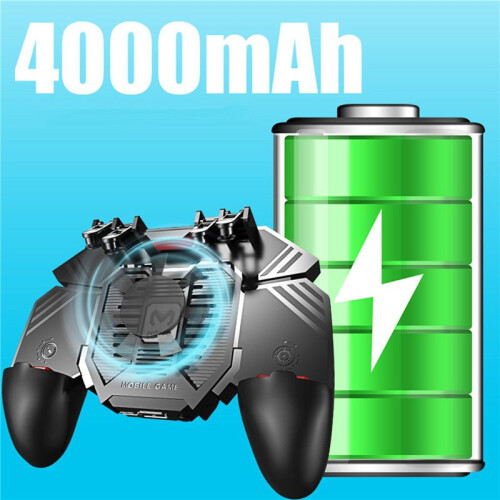 2X MEMO AK77 Game Trigger Phone Cooler Fan Controller di Gioco Controller con Ventola per Pubg Trigger Shooter Joystick (4000 MAh) 1