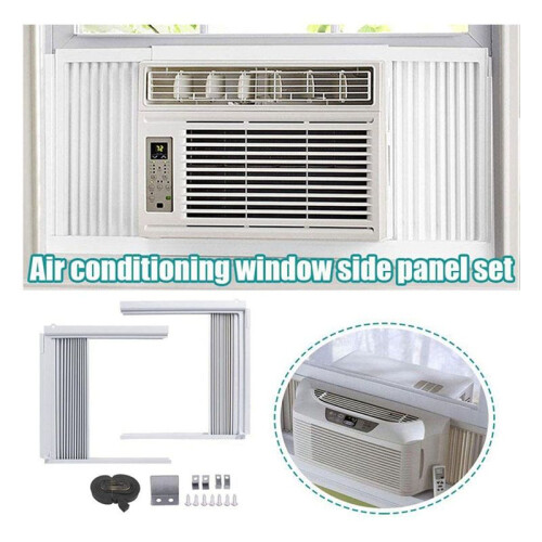 3X Window Air Conditioner Side Panels with Frame, Adjustable Insulation AC Side Panel Frame Included 2