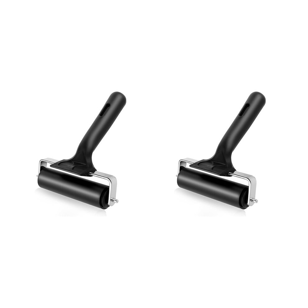 2X Thinp Rubber Roller,Brayer Rollers For Crafting 3.74Inch Rubber Roller Black 6032166703222