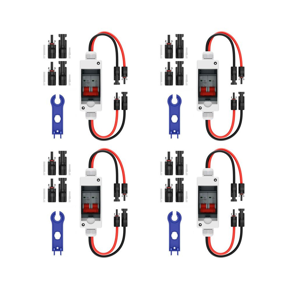 4X Solar Panel Disconnect 63A 1000V Breaker Box Pv Disconnect With Ip65 Waterproof Box 4712994790237