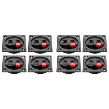 8PCS Speaker Box Terminal Cup, Spring Square Subwoofer Box Terminal Binding Post Connector for DIY Home Car Speaker