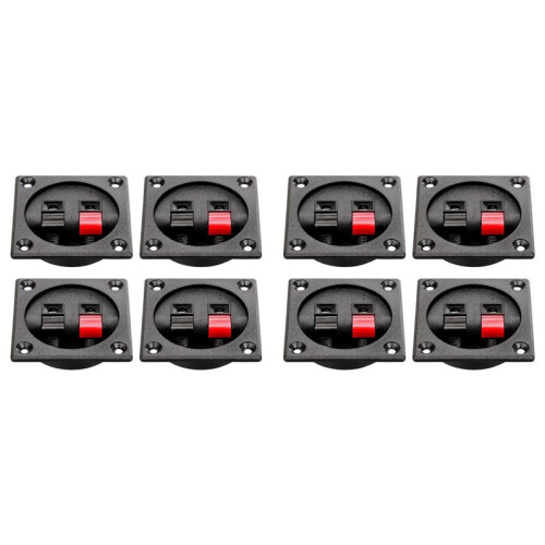 8PCS Speaker Box Terminal Cup, Spring Square Subwoofer Box Terminal Binding Post Connector for DIY Home Car Speaker