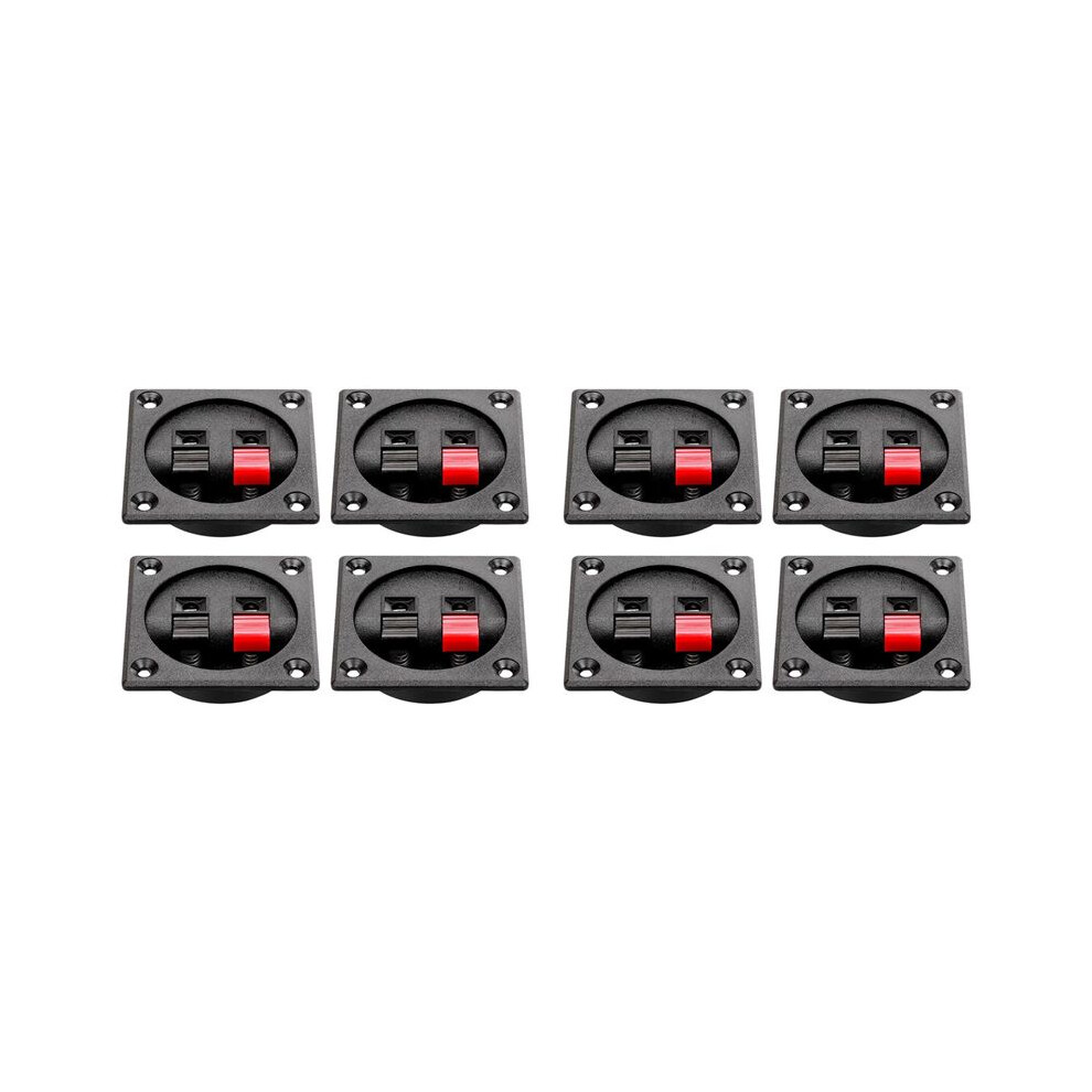 8Pcs Speaker Box Terminal Cup, Spring Square Subwoofer Box Terminal Binding Post Connector For Diy Home Car Speaker 6032701133668