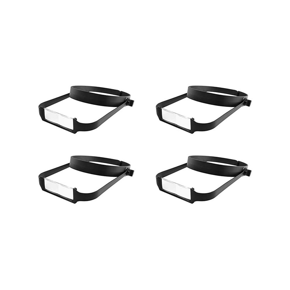 Typecat 4X Slimline Headband Magnifier With 16 Lenses, Assisted Repair Of -Mounted Reading Magnifying Glass