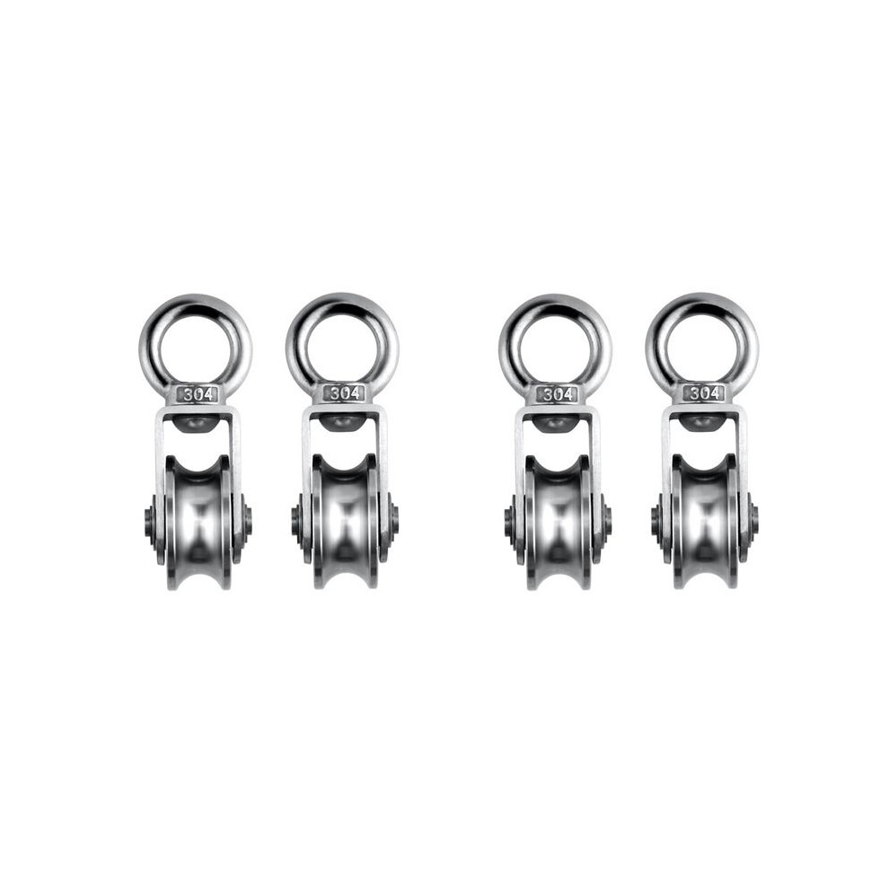 Cable Pulley Wheel Stainless Steel Swivel Pulley Block Silence Rotation Traction Wheel For System Lifting Gym 4Pcs 4711301386798