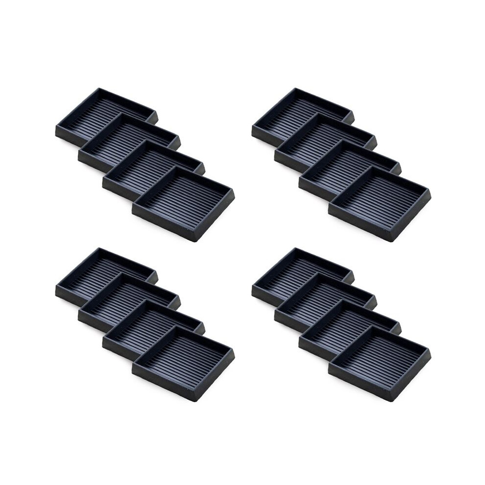 16Pcs Anti-Slip Furniture Pads- 2X2in Square Rubber Anti Skid Caster Cups, Leg Coasters-Couch, Chair, Bed Stoppers 4711840120631