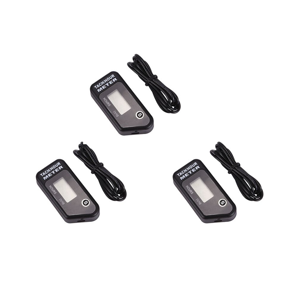 3X Resettable Hour Meter Digital Tachometer For Outboard Motor Lawn Mower Motocross Marine Chainsaw Pit Bike Hm016r 6032810028626
