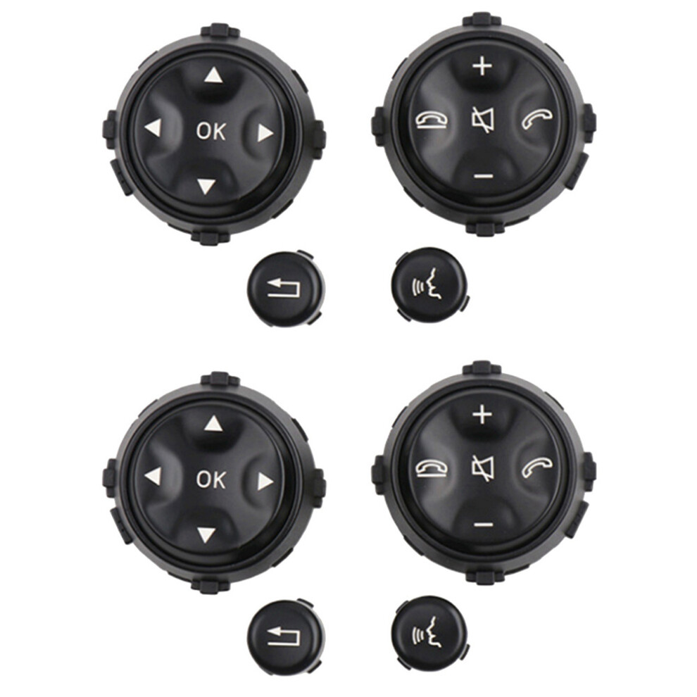 8X Multifunction Steering Wheel Button For S-Class W221 2006-2009 Cl W216 2007-2013 Car Accessories Black 6034208107012