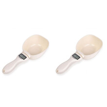 2X Pet Food Scale Electronic Measuring Tool Dog Feeding Bowl Measuring Spoon Kitchen Scale Digital Display