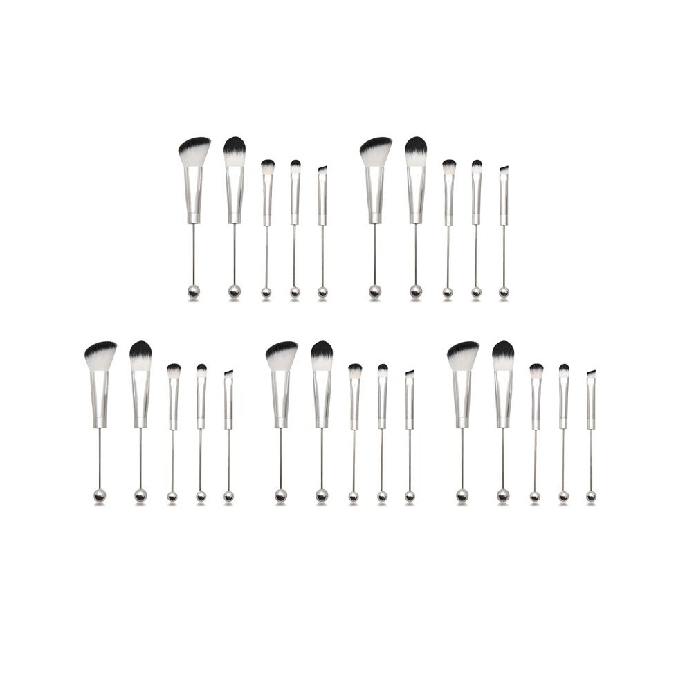 25X Beadable Makeup Brushes Silicone Beads DIY Makeup Cosmetic Brushes Beaded Brushes Kit for DIY