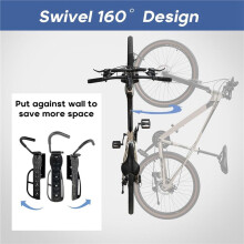 2 PACK Swivel Bike Rack Garage Wall Mount Bike Hangers for Garage Bike Rack Bicycle Storage Vertical Bike Rack
