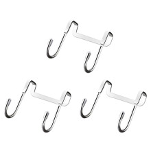 3X Stainless Steel Perforation-Free Cabinet Door Seamless Clothes Hook Door Back Wall Hanging Hook