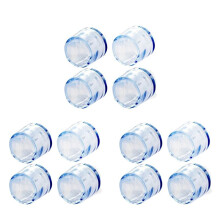 12 Stk. Transparente Gummimoebel Tisch Stuhl Bein Fuesse Kappe Deckel Schutz 15mm