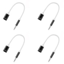 4st 3,5 mm Mannelijke Naar Type C Vrouwelijke Audiokabel, Analoge Audio-Aansluiting Hoofdtelefoon-Audioadapter voor MP3-Speler, Laptop, Tablet B