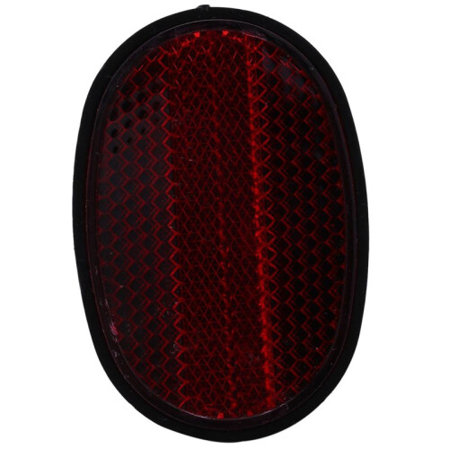 8 Pcs Bicycle Rear Tail  Reflector Mudguard Oval Warnning Red Black 1