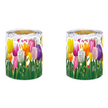 2 Roll Tulip Flower Trim Border 65.6ft Floral Bulletin Border for School Classroom Blackboard Chalkboard Decoration