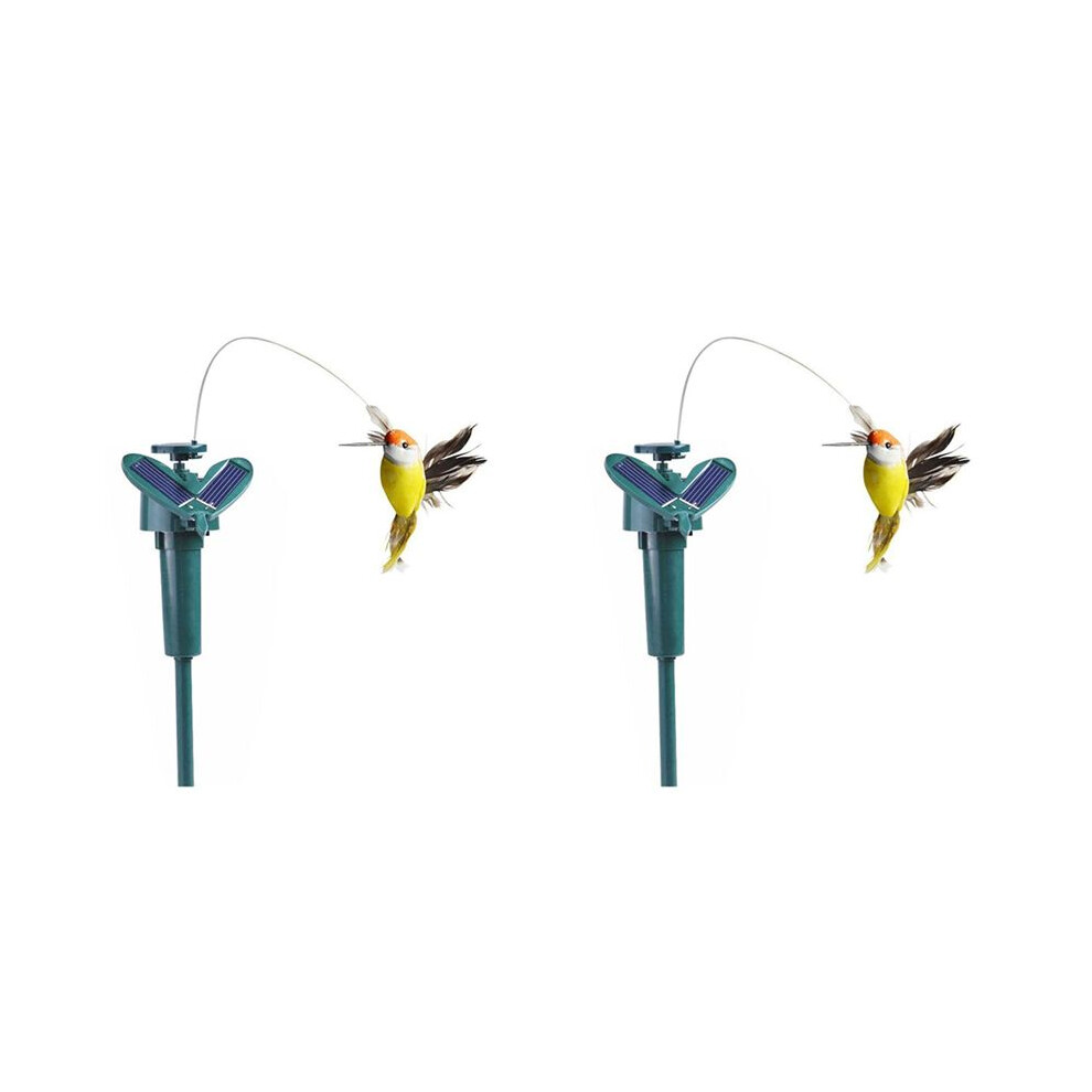 Typecat 2X Solar Powered Flying Bird, Solar Or Battery Powered Realistic Birds Garden Decor For Outdoor, Yard