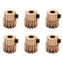 6PC Model Car 14T Motor Gear 0.5M Module R86044 Metal Pinion Gears for RGT 86100 1:10 RC Cars Accessories