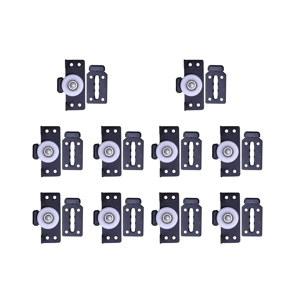 Typecat 20 Pcs Sliding Door Wardrobe Pulleys Wooden Door Sliding Door Small Hanging Wheels Silent Sliding Door Wheels