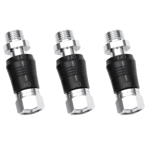 3X Scuba Diving Regulator Adaptor 9/16 Thread Connector with  Off  BCD Valve Medium Pressure Replacement,Style C
