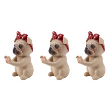 3X Puppy Dog Glasses Holder Stand Eyeglass Retainers Sunglasses Display Cute Animal Design Gift (Pug)