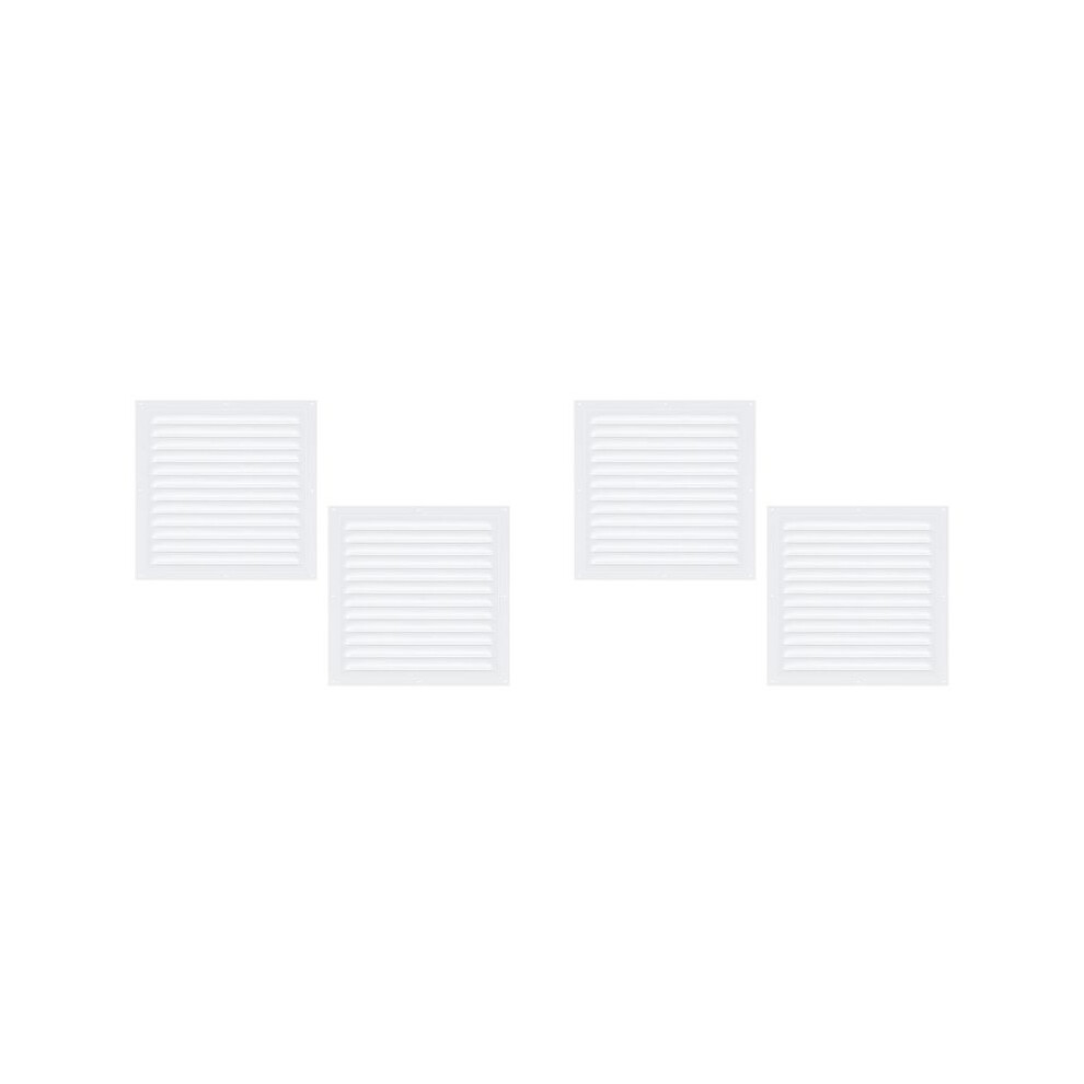 4Pcs Attic Vents Gable Vents Aluminum Wall Vent Metal Shed Vent With Screen Mesh Square Vent Louver Vent Grille 4713192529728