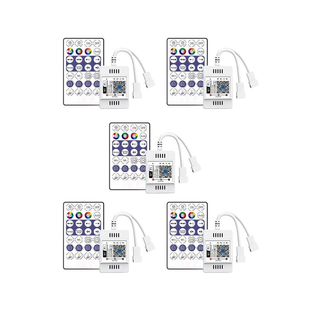 5X Dc12-24V 28 Key Rf Controller Wifi App Music Voice Remote Control For Ws2812b Ws2811 Rgb Led Strip Light Home Dimmer 6033005055274