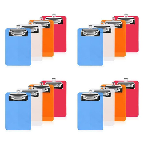 Prancheta de 4 Polegadas X 6 Polegadas, 16 Pçs Pequenas Pranchetas, Prancheta de Blocos de Notas de Prancheta, Prancheta de Plástico de Bolso de