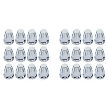 Kit de 24 Tapas para Tuercas de Orejetas, Tapas para Tuercas de Orejetas de Cubo Atornilladas Cromadas ABS de 33 mm para Semirremolques, Camiones y